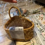 Wall Mounted Vegetable and Fruit Basket, Simulated Rattan Hanging Basket, Plastic Wall-mounted Hanging Basket, Home Decoration photo review