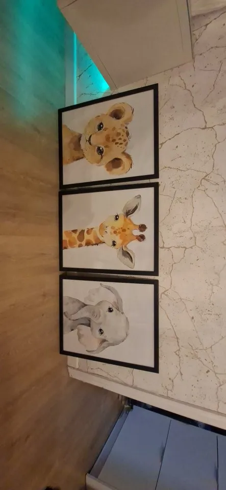 Safari Nursery Decor Set of 3 Poster Jungle Animal Nursery Wall Art Prints Baby Animal Prints Children's Room Bedroom Decoration photo review