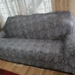 Colorful Knit Sofa Cover with Skirt for Full Coverage Comfort photo review