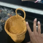 Wall Mounted Vegetable and Fruit Basket, Simulated Rattan Hanging Basket, Plastic Wall-mounted Hanging Basket, Home Decoration photo review