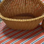 Wall Mounted Vegetable and Fruit Basket, Simulated Rattan Hanging Basket, Plastic Wall-mounted Hanging Basket, Home Decoration photo review
