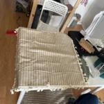 Chic Cotton Linen Stripe Tablecloth with Tassels for Dining Elegance photo review