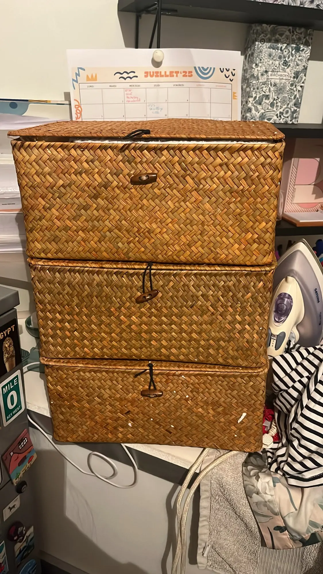 Handmade Seagrass Woven Storage Box Seaweed Storage Finishing Basket with Lid Sundry Bath Cosmetic Towel Container mx01161829 photo review