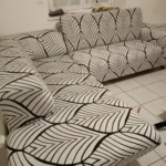Colorful Knit Sofa Cover with Skirt for Full Coverage Comfort photo review