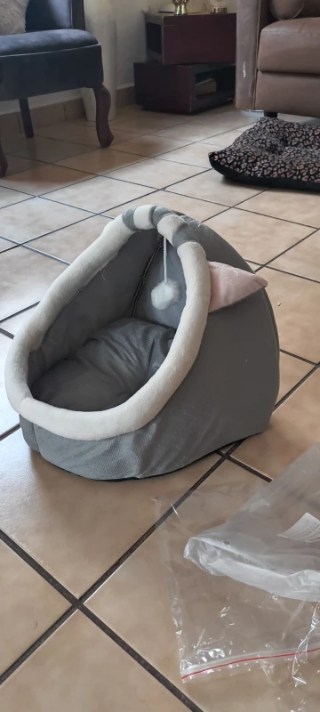 Cozy Cartoon Cat Bed: Removable, Washable, & Foldable Delight photo review