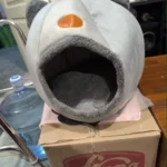 Cozy Cotton Cat Cave: Ultimate Winter Pet Bed Retreat photo review