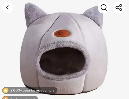 Cozy Cotton Cat Cave: Ultimate Winter Pet Bed Retreat photo review