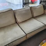 Colorful Knit Sofa Cover with Skirt for Full Coverage Comfort photo review