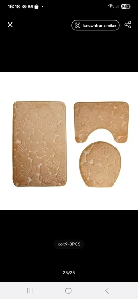 Luxurious 3-Piece Cobblestone Bath Mat Set - Non-Slip & Absorbent photo review