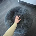 Plush Donut Cat Bed: Cozy, Washable Comfort for Pets photo review
