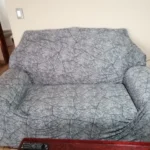 Colorful Knit Sofa Cover with Skirt for Full Coverage Comfort photo review