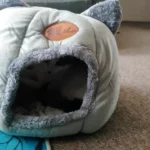 Cozy Cotton Cat Cave: Ultimate Winter Pet Bed Retreat photo review