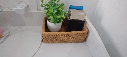 Charming Handwoven Rattan Basket for Fruits, Snacks, & More photo review