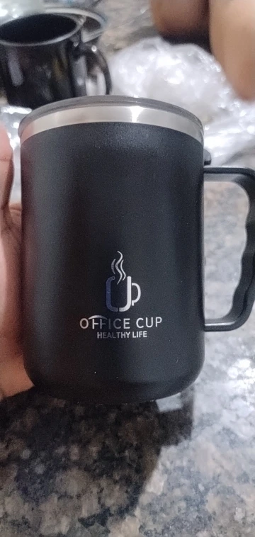 Stylish 500 ml Insulated Stainless Steel Coffee Mug with Handle photo review