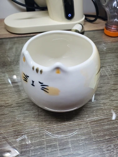 Charming Cat-Shaped Ceramic Mug - 13 oz Coffee Delight photo review
