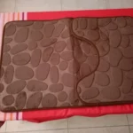 Luxurious 3-Piece Cobblestone Bath Mat Set - Non-Slip & Absorbent photo review