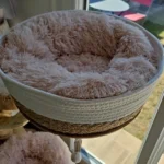 Plush Donut Cat Bed: Cozy, Washable Comfort for Pets photo review