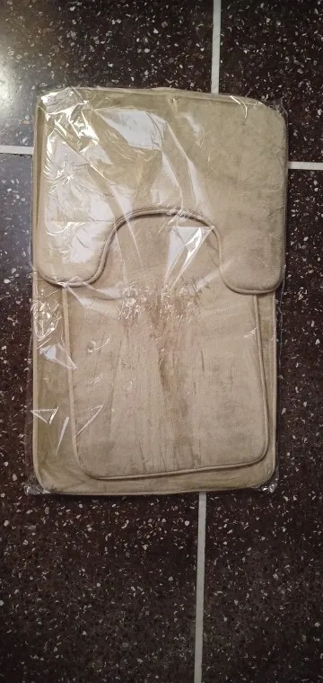 Luxurious 3-Piece Cobblestone Bath Mat Set - Non-Slip & Absorbent photo review