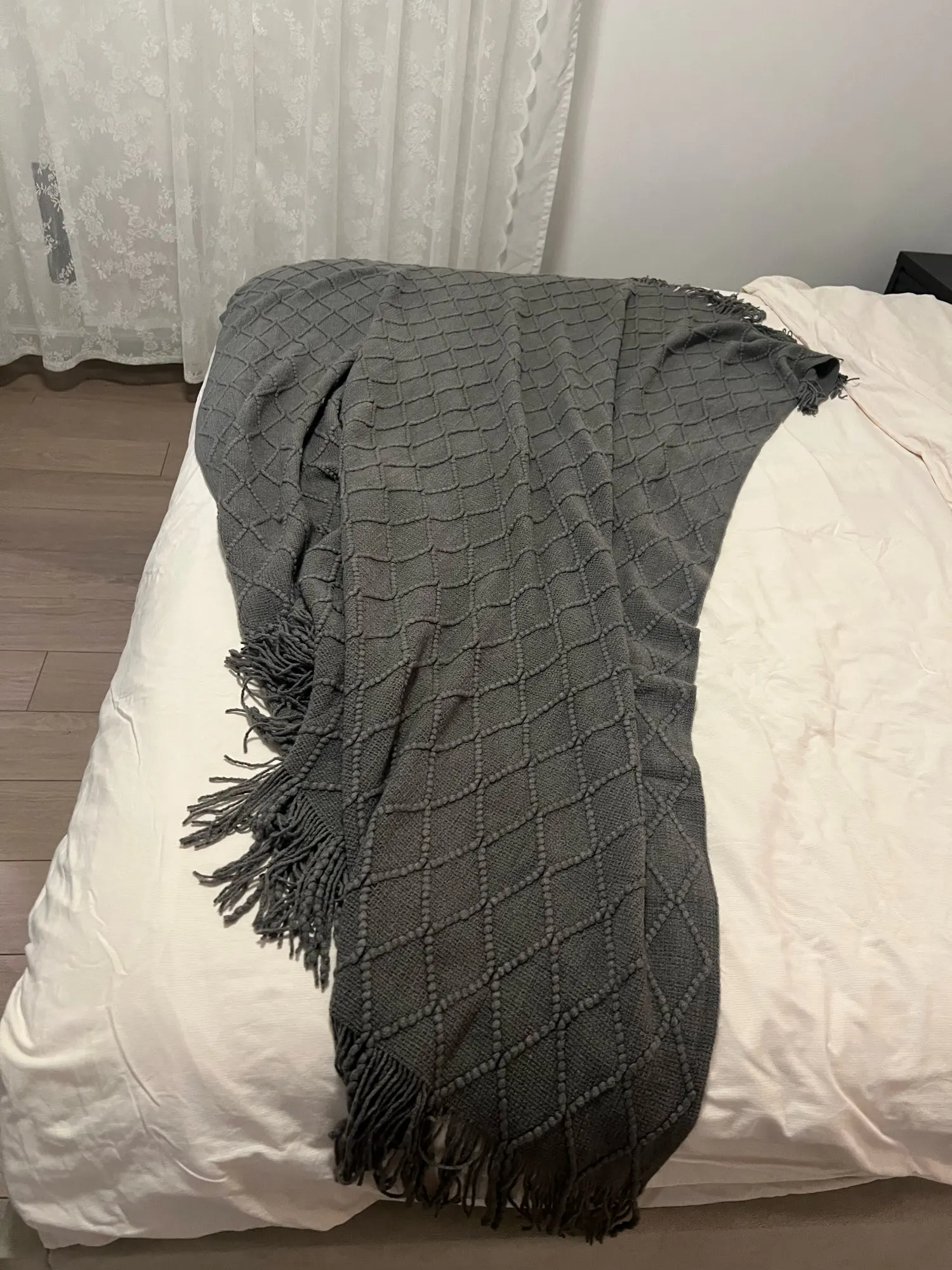 Luxurious Green Knitted Throw Blanket for Cozy Farmhouse Vibes photo review