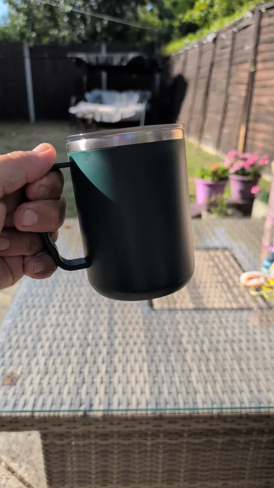 Stylish 500 ml Insulated Stainless Steel Coffee Mug with Handle photo review