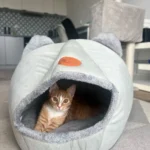 Cozy Cotton Cat Cave: Ultimate Winter Pet Bed Retreat photo review