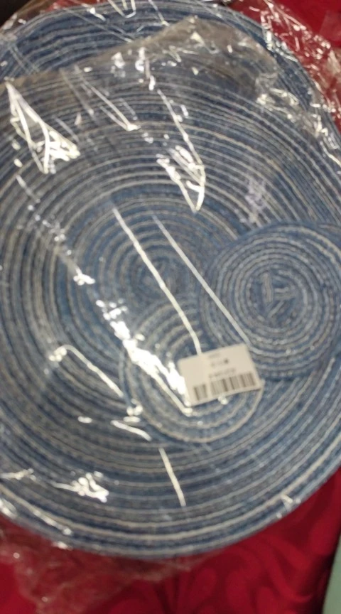 Set of 6 Round Placemats and Coasters Braided Woven Place Mats Washable Heat Resistant Table Mats and Coasters for Dining Table photo review