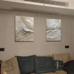 Handcrafted Large Black & White Abstract Canvas Art Piece photo review