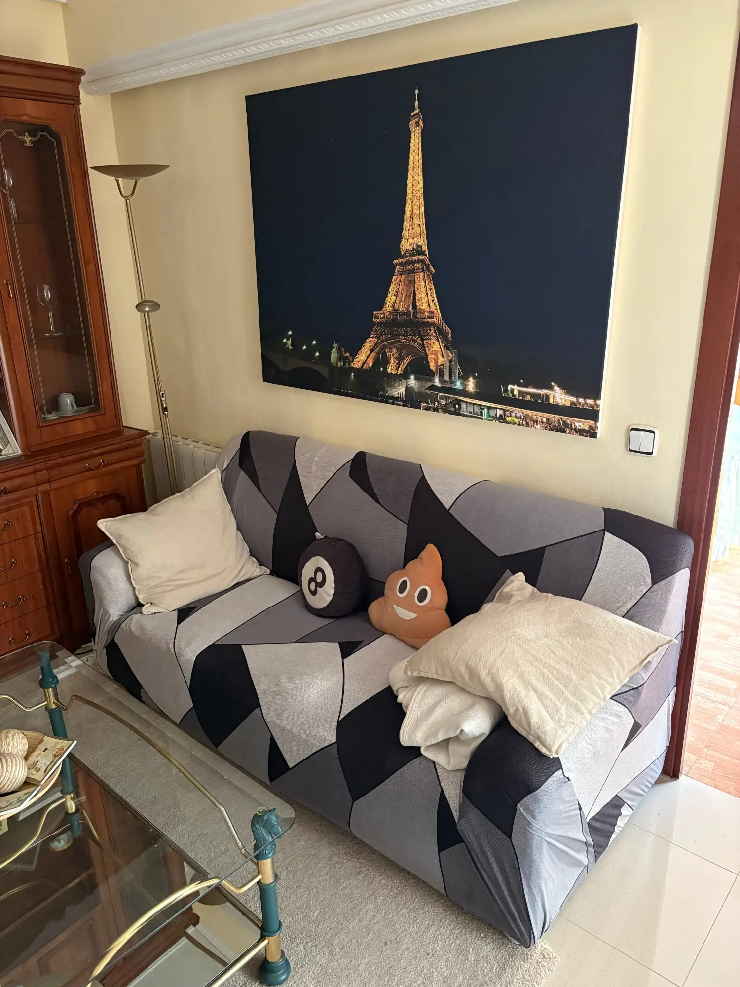 Colorful Knit Sofa Cover with Skirt for Full Coverage Comfort photo review