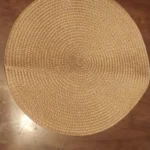 Set of 6 Round Placemats and Coasters Braided Woven Place Mats Washable Heat Resistant Table Mats and Coasters for Dining Table photo review
