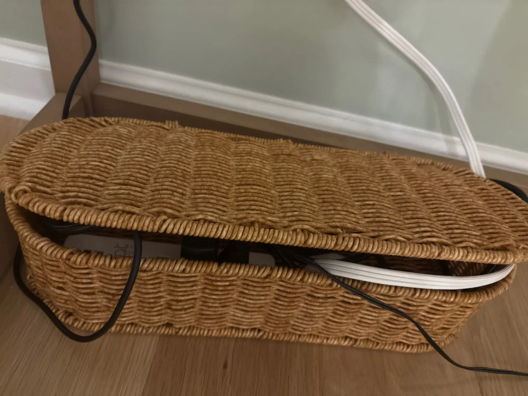 Bohemian Imitation Rattan Storage Basket - Woven Storage Box, Dust-proof Cutlery Frame, Home Decoration Basket Kitchen Organizer photo review