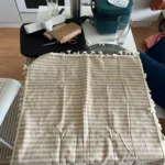 Chic Cotton Linen Stripe Tablecloth with Tassels for Dining Elegance photo review