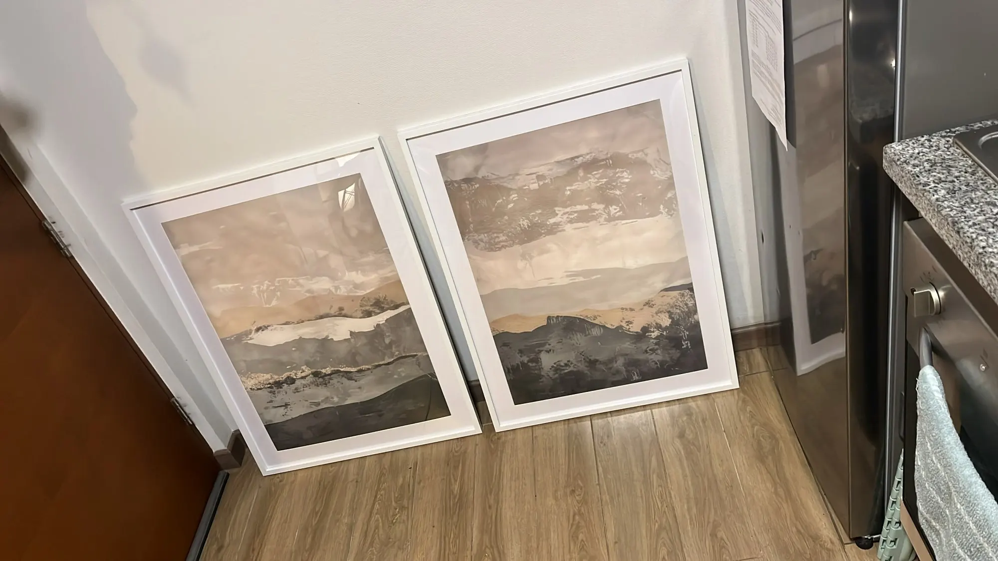 Serene Japanese Wabi Sabi Mountain Canvas Art Set photo review