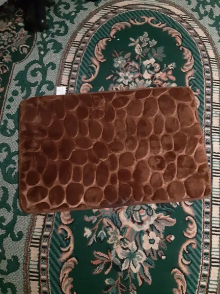 Luxurious Cobblestone Non-Slip Memory Foam Bath Mat photo review