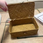 Handmade Seagrass Woven Storage Box Seaweed Storage Finishing Basket with Lid Sundry Bath Cosmetic Towel Container mx01161829 photo review