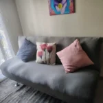 Solid Stretchable Armless Sofa Bed Cover for Easy Revamp photo review