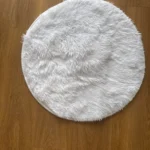 Ultra Cozy Fluffy White Round Rug for Chic Home Decor photo review