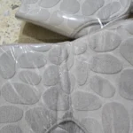 Luxurious 3-Piece Cobblestone Bath Mat Set - Non-Slip & Absorbent photo review