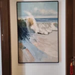 Natural Sea Wave Landscape Oil Painting Wall Canvas, Home Art, Hand Picture, Modern Artwork for Living Room, Unframed photo review