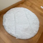 Ultra Cozy Fluffy White Round Rug for Chic Home Decor photo review