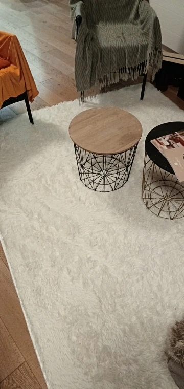 Plush White Furry Rug - Cozy Modern Carpet for Kids' Rooms photo review