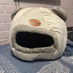 Cozy Cotton Cat Cave: Ultimate Winter Pet Bed Retreat photo review