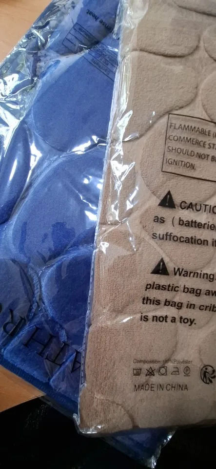 Luxurious Cobblestone Non-Slip Memory Foam Bath Mat photo review