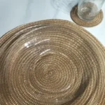 Festive Round Braided Placemats Set of 6 - Non-Slip, Washable Dining Essentials photo review