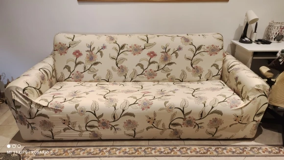 Colorful Knit Sofa Cover with Skirt for Full Coverage Comfort photo review