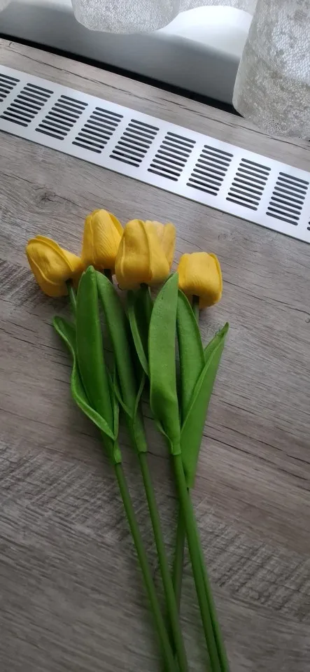 Real Touch Tulip Faux Flower Bouquets - 5 or 10 Pcs for Home Elegance photo review