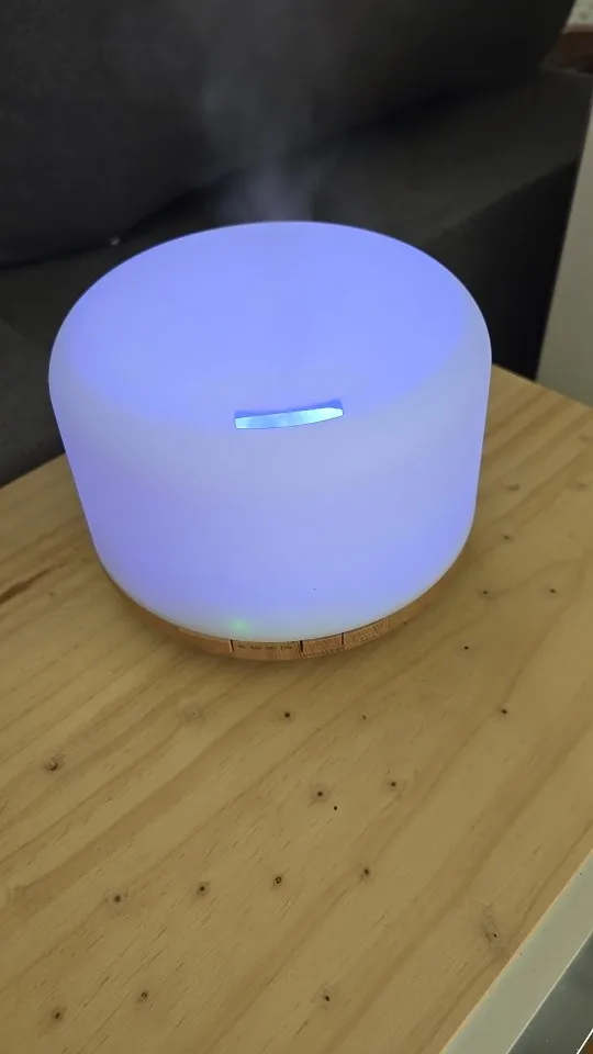 Mini Size Wood Grain Aroma Diffuser Usb Essential Oil Humidifier With Colorful Night Lights Air Humidifier Machine 500ml Home photo review