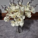 Elegant Magnolia Silk Flower Set - 5 Forks, 20 Heads for Home Decor photo review
