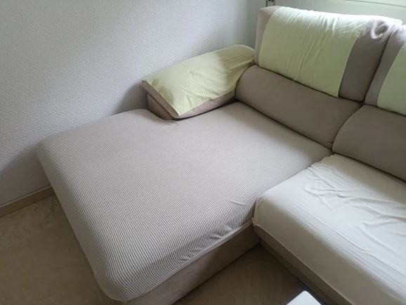 Elegant Jacquard Sofa Seat Cover - Easy-Clean Stripe Design photo review