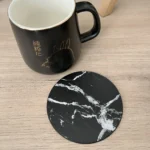 Elegant 6-Piece Marble Coaster Set - Heat & Water Resistant photo review