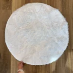 Ultra Cozy Fluffy White Round Rug for Chic Home Decor photo review